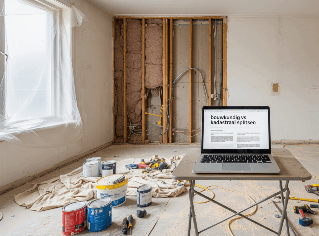 bouwkundig vs kadastraal splitsen van een woning